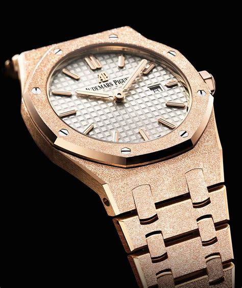 audemars piguet rose gold frosted|ap royal oak pink gold.